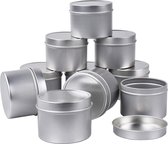 30 Stuks 4 Ounce Metalen Kaarsvormen, Kaars Containers Opslag Potten Kaars Potten Voor Kaarsen Maken Kunst, Ambachten, Opslag (Zilver)