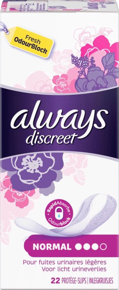 Always x3 discreet inlegkruisjes normaal (urineverlies) 22st