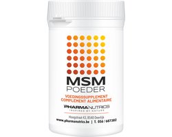 MSM MAX POEDER 250 Gram Pharmanutrics - Zuiver MSM poeder- Allergie - Ontsteking - Darmen -Allergie - Voedingssupplement