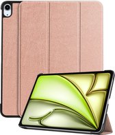 Hoes Geschikt voor iPad Air 2024 (13 inch) Hoes Luxe Hoesje Book Case - Hoesje Geschikt voor iPad Air 6 (13 inch) Hoes Cover - Rosé goud
