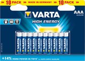 VARTA Pack van 10 alkalinebatterijen Energie AAA (LR03) 1,5V