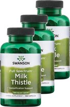 Swanson | Full Spectrum Milk Thistle 500mg | 100 Capsules | 3 stuks | 3 x 100 Capsules