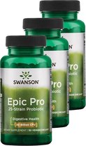 Swanson | Epic Pro 25-Strain Probiotic | 30 Capsules | 3 stuks | 3 x 30 capsules