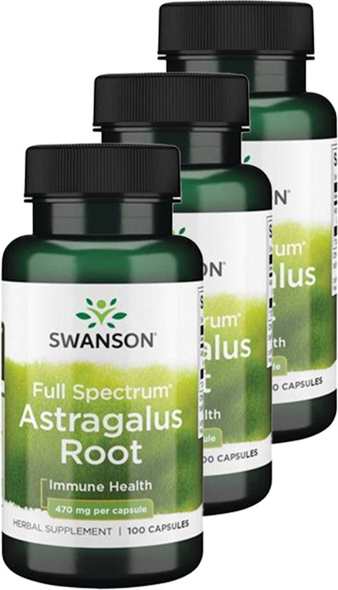 Goedkoopste Swanson | Full Spectrum Astragalus Root 470mg | 100 Capsules | 3 stuks | 3 x 100 capsules