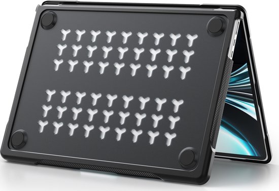 Mobigear Housse pour ordinateur portable compatible avec Apple MacBook Air 13" (2022-2024) Coque rigide pour ordinateur portable MacBook Case | Mobigear Antichoc Pro - Zwart - Modèle A2681