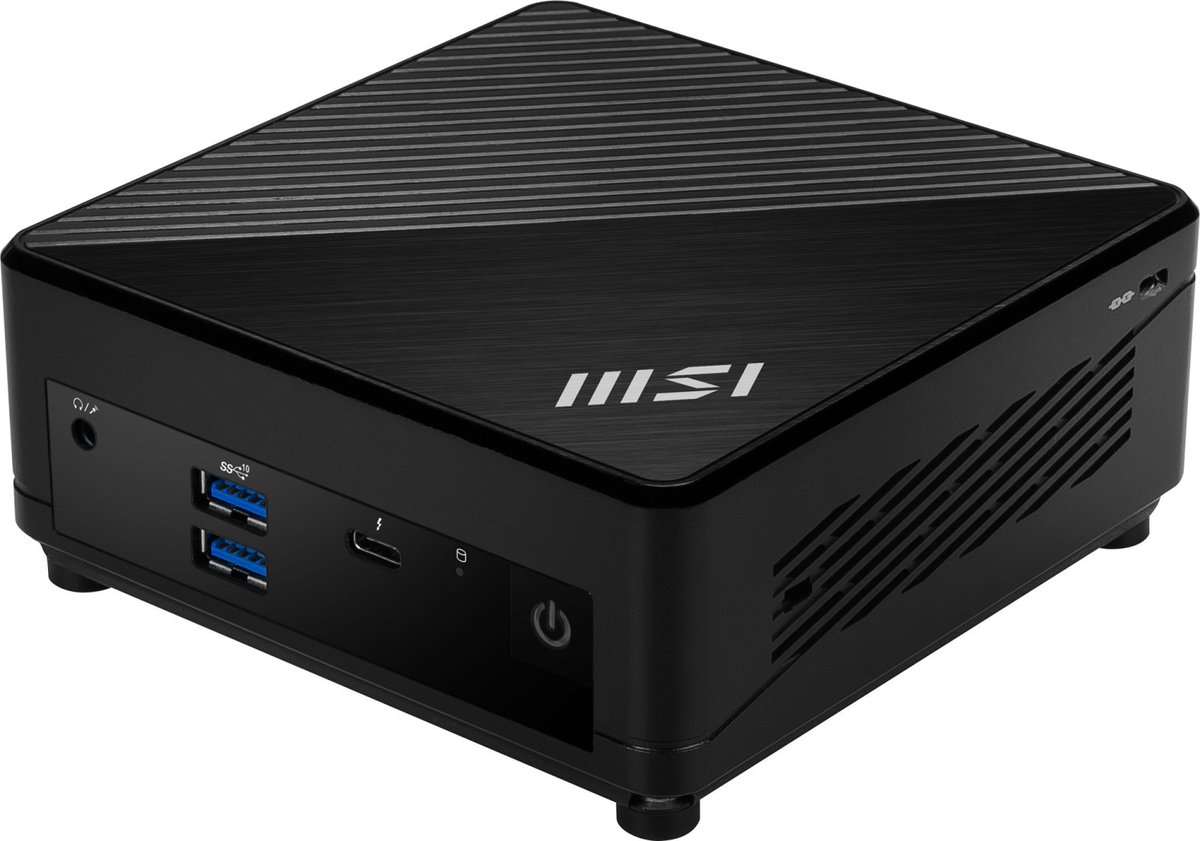MSI Cubi 5 12M-004EU Intel Core i3 i3-1215U 8 GB DDR4-SDRAM 256 GB SSD Windows 11 Pro mini-pc zwart