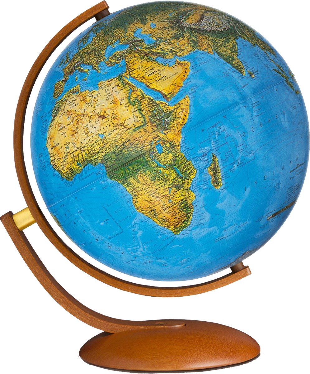 Tecnodidattica - Maximus zonder reliëf - Hout/Kunststof - Wereldbol - Ø30cm