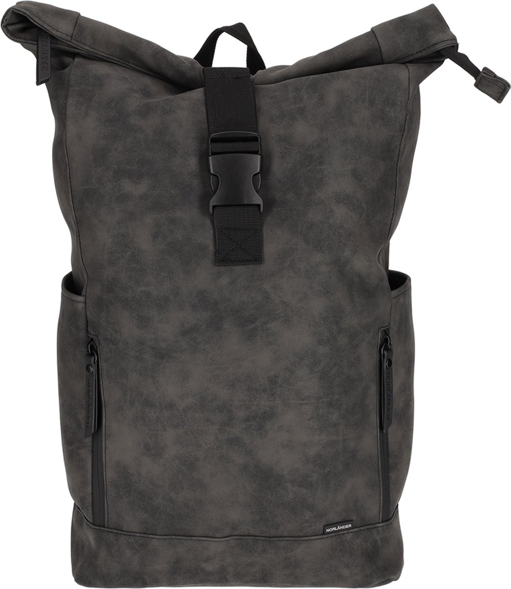 Norlander Rolltop Fietsrugzak 24L - Waterafstotend - Nubuck - 30 x 14 x 56 cm - Grijs