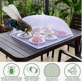 Vliegenkap - Pop up insecten net - Opvouwbare vliegenkap - Insectenkap - Foodcover - Voedselkap - Vliegenbescherming voor eten - 43 x 43 cm