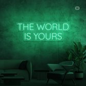 Led Neonbord - Led Neonverlichting - The World Is Yours - Groen - 50cm * 19cm