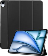 Hoes Geschikt voor iPad Air 2024 (13 inch) Hoes Book Case Hoesje Trifold Cover - Hoesje Geschikt voor iPad Air 6 (13 inch) Hoesje Bookcase - Zwart
