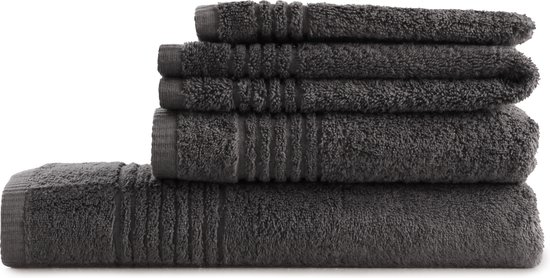 PHLOX Gant de toilette 16x21 cm - 6 pièces - Supreme Collection 600 g/m2 - OEKO-TEX Made in Green & BSCI certifié - anthracite