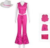 Homesell Halloween kostuum - Barbie & Ken - Halloween - Carnaval - kostuum - volwassenen - XL vrouwen - Malibu Barbie - Cowboy - maat valt normaal