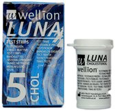 Wellion Luna cholesterol teststrippen 5 stuks