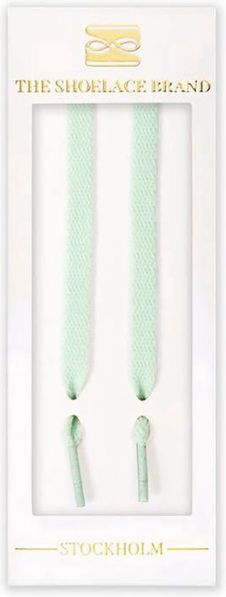 Veters plat - mint groen - 120cm veters voor wandelschoenen, werkschoenen en meer
