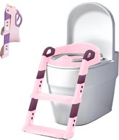 WC Verkleiner met Trapje - Opvouwbaar Toiletverkleiner - Voor Jongens, Meisjes, Kind, Peuter van 2 tot 7 jaar - Roze
