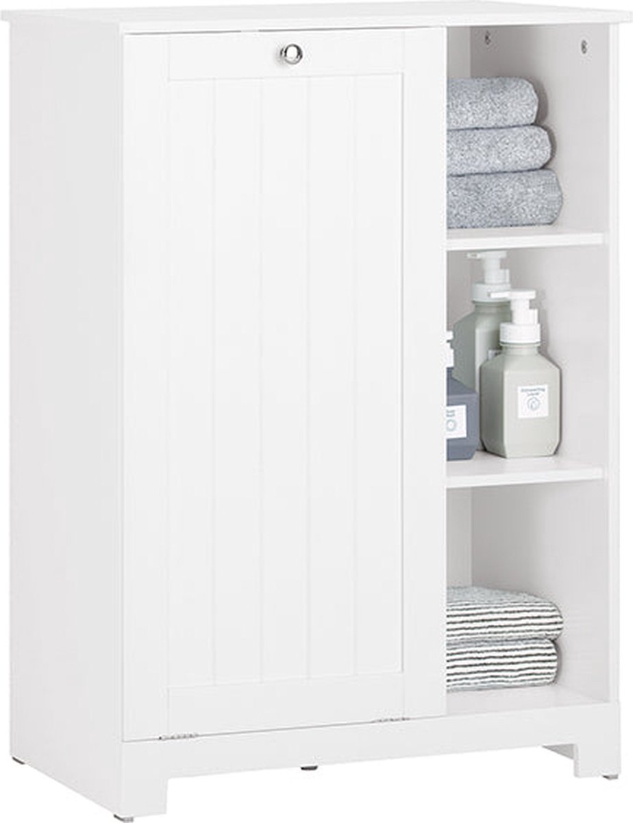 Goedkoopste Waskast met Waszak - Wasverzamelaar - Wasmand - MDF-constructie - Eenvoudige montage - Ruime opbergruimte - 60 cm x 86 cm x 37 cm