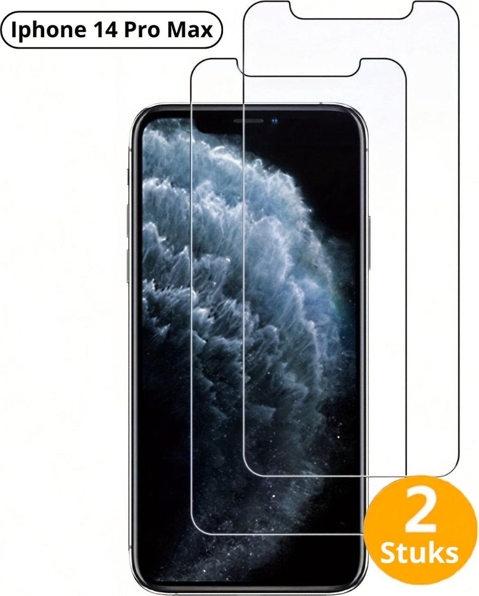 Livano Telefoon Glasplaatje - Beschermglas - Glaasje - Screen Protector - Screenprotector - Extra Sterk - Shockproof - Premium Protection - Geschikt Voor Iphone 14 Pro Max
