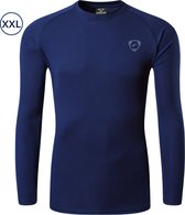Livano Rash Guard - Surf Shirt - Zwemkleding - UV Beschermende Kleding - Voor Zwemmen - Surfen - Duiken - Marineblauw - Maat XXL