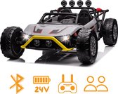 Mud-Master 24V Elektrische Kinderauto Grijs - 2-zits - Bluetooth - LED