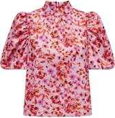 Only T-shirt Onlpolly Puff Top Wvn Cs 15336253 Lilac Chiffon/flower Dames Maat - XS