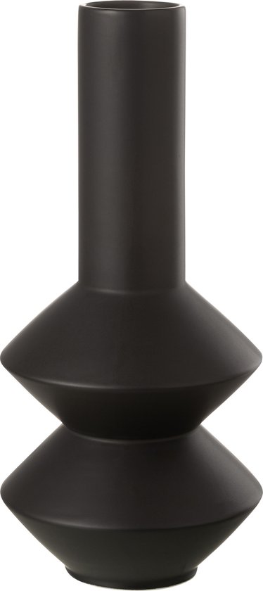 J-Line Vase Moderne Ceramique Noir Large