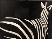 J-Line Kader Rechthoek Zebra Leder Zwart/Wit