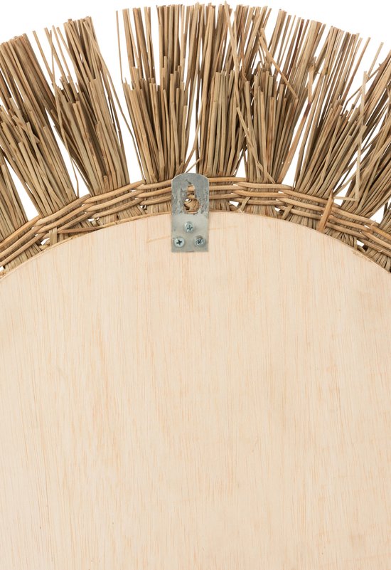 J-Line miroir Rond Herbe - rotin - naturel - Ø 66.5 cm