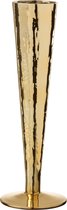J-Line champagneglas Oneffen - glas - goud - 4 stuks