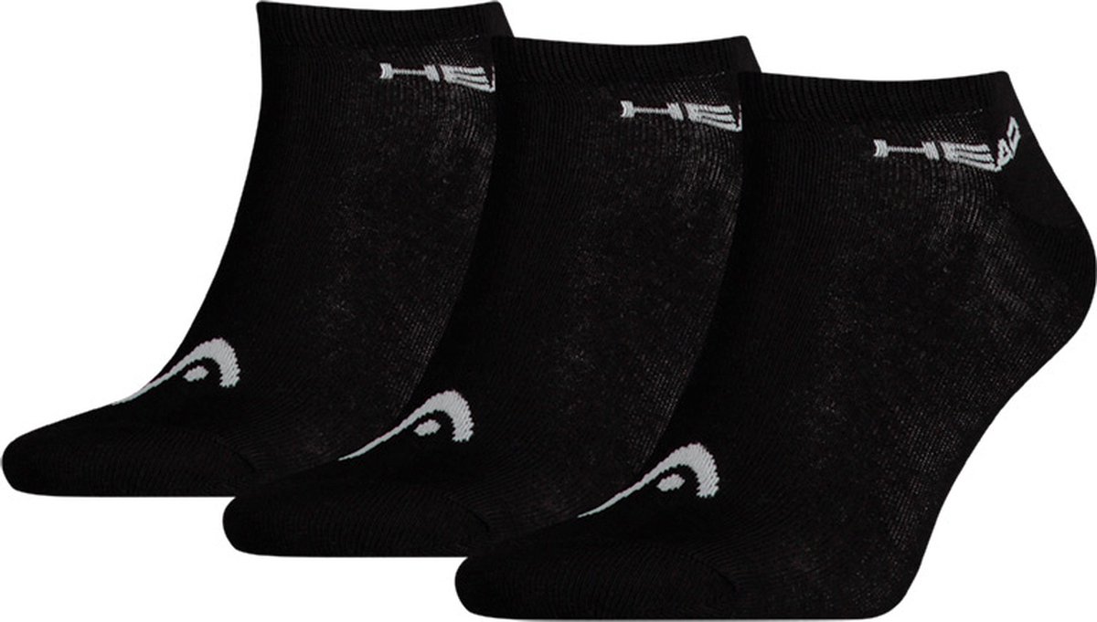 Head Unisex No-Show 3-Pack Sokken sportsokken – Unisex Zwart