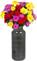 Floran Flower vase - Modèle Apothicaire - gris fumé / verre transparent - H35 x D15 cm