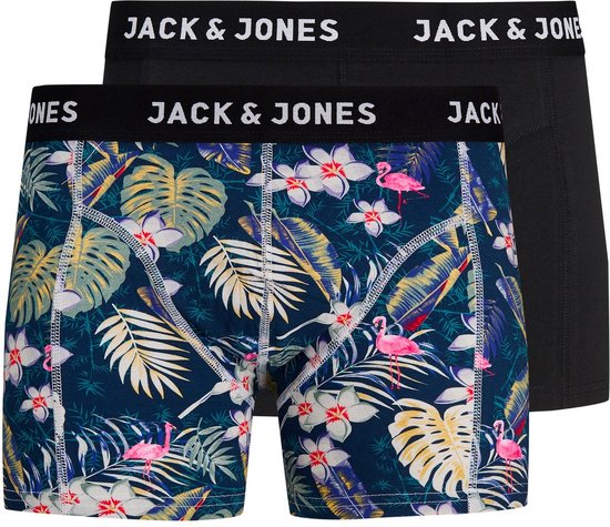 JACK & JONES Jacsummer trunks (2-pack) - heren boxers normale lengte - zwart - Maat: L