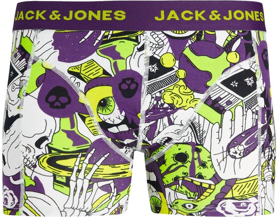 JACK & JONES Jacspace skull trunk (1-pack) - heren boxer normale lengte - paarsblauw - Maat: XL