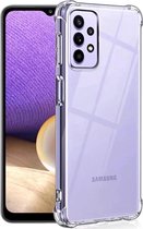 Siliconen Anti Schok Doorzichtig Bescherming Hoesje - Geschikt voor Samsung Galaxy A15 / A15 5G - Shock Proof - Extra sterke hoeken back cover - Transparant