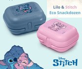 2 boîtes à goûter éco petites Lilo & Stitch / Tupperware