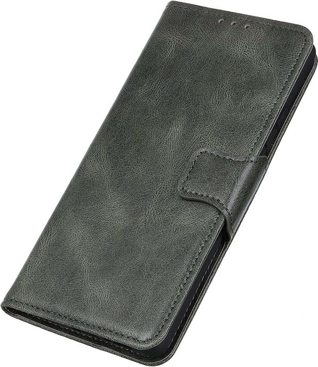 Zakelijke Book Case Telefoonhoesje Geschikt voor de iPhone 11 Pro - Portemonnee Hoesje - Pasjeshouder Wallet Case - Donker Groen