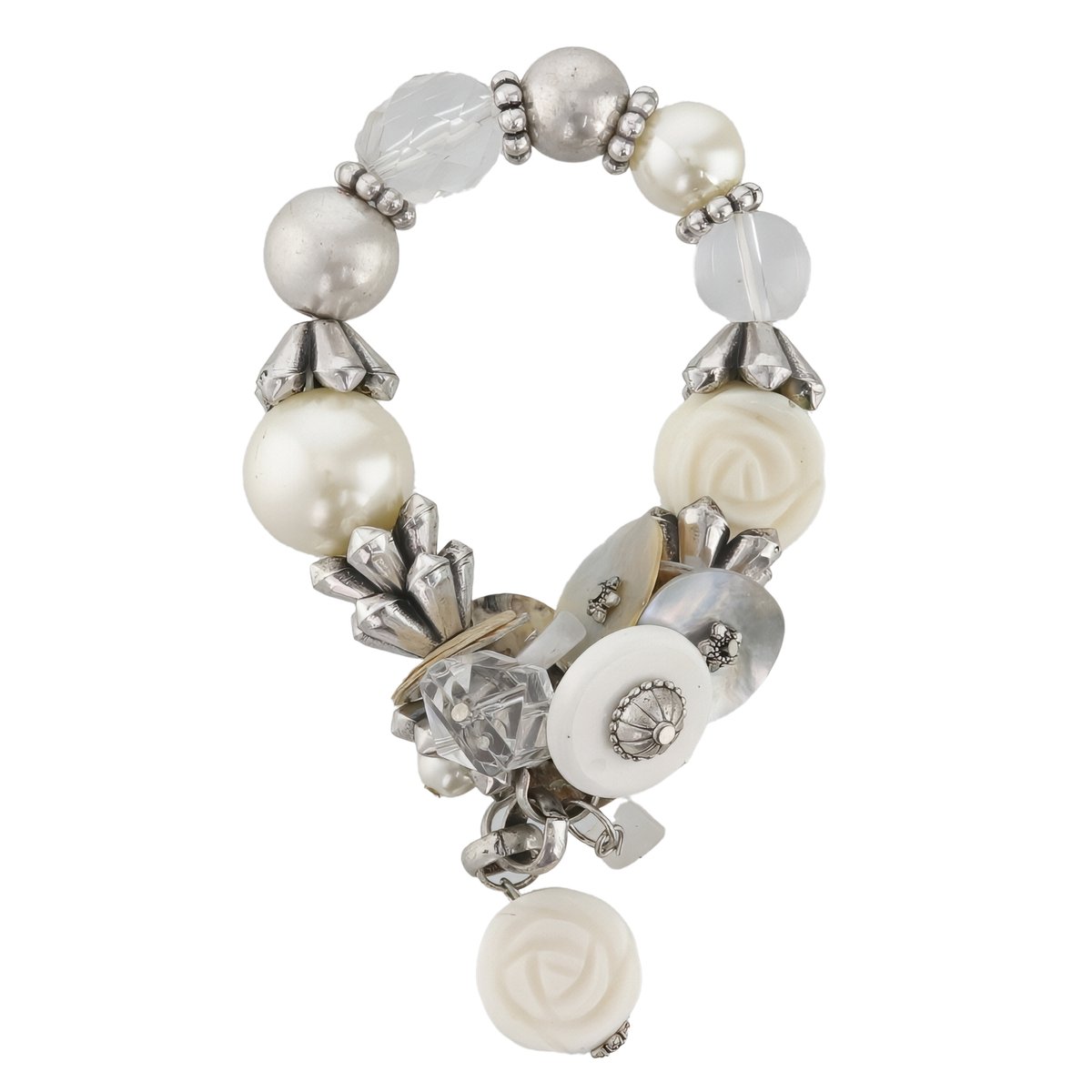 Behave - Armband - Elastisch - Witte statement kralenarmband