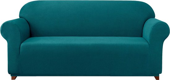 Subrtex geruite sofahoes, stoelhoes, stretchhoes, bankhoes, 2 zits, Blauw