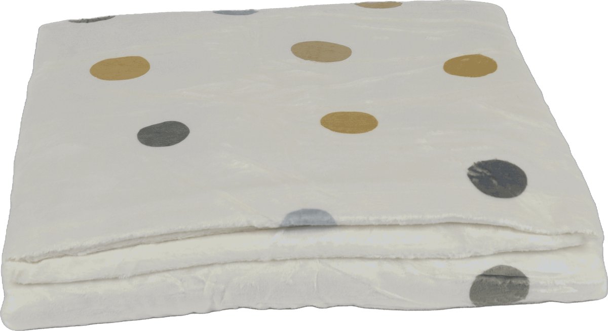 Snoezelkont Stippen - XXL Fleece Deken - 300x300 cm - Tijdloos Patroon - Comfortabel en Stijlvol