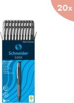 20x stylo à bille noir Schneider Loox soft grip