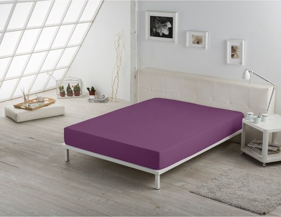 Verstelbaar onderlaken Alexandra House Living Paars Aubergine 180 x 200 cm