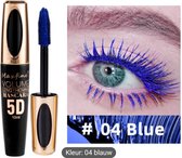 Prachtige 5D waterproof blauwe kleur mascara die uw ogen een mooie sexy blik geven
