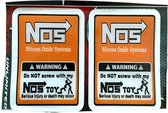 NOS 3D sticker - Sticker - Oranje - Nitrous Oxide Systems