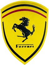Ferrari sticker - 2 Stickers - Papieren sticker - geel - Ferrari - 11,5cm