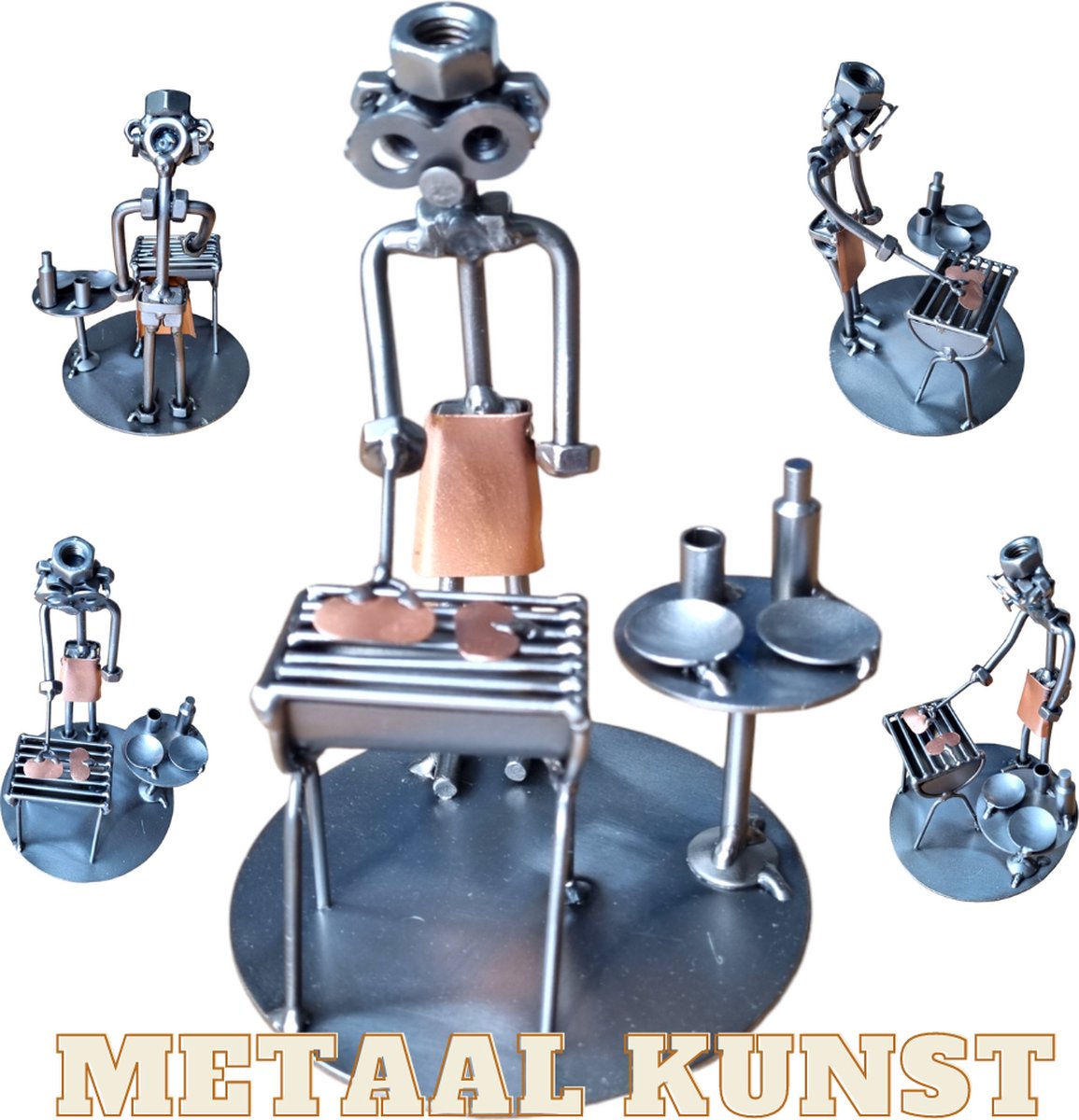 Grillmeester-metaal kunst-metaal beeld-grill-zomer-het best cadeau-uniek-verjaardag-sinterklas gift-kerst-geschenk