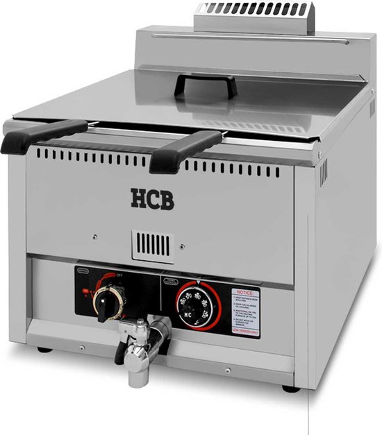 HCB Friteuse - 23 liter - 400V - RVS - Horeca Online Store