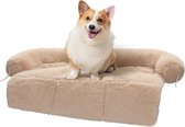 Hondenbankbed met Rustgevend Meubelbescherming - Comfortabel Hondenbed - Donker Grijs - Wasbaar - Antislip Onderkant