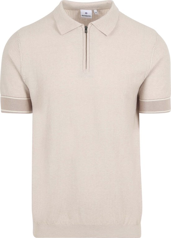Blue Industry - Polo tricoté Structure Beige - Coupe moderne - Polo homme taille XL