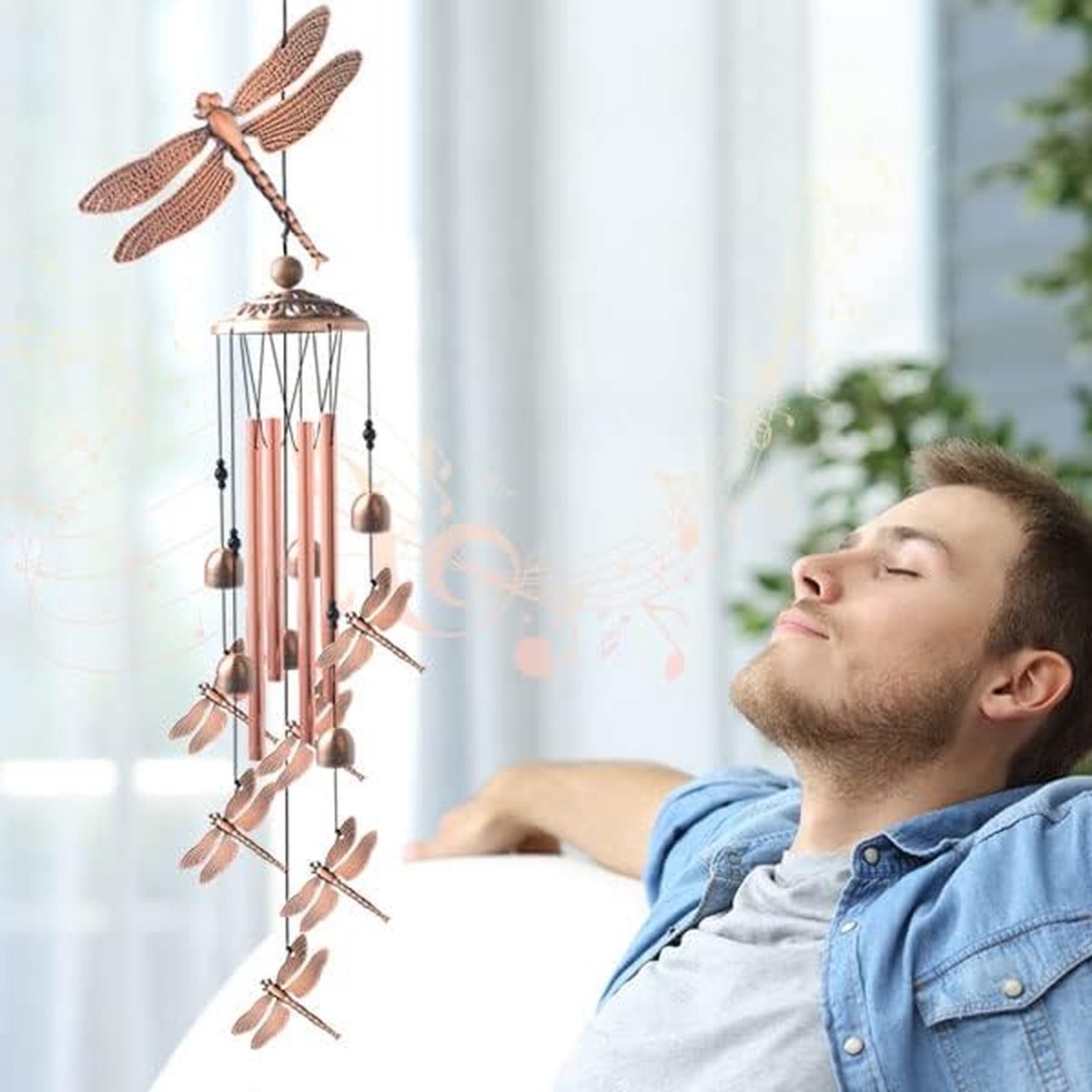 Fohil Windgong Op Zonne-energie – Vlinder Design – Kleurveranderende LED – Voor Buiten En Binnen