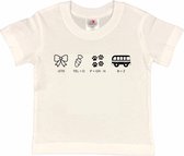 Shirt Aankondiging zwangerschap Rebus Ik word grote zus | korte mouw | wit/zwart | maat 86/92 zwangerschap aankondiging bekendmaking Baby big sis sister Grote Zus